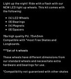 Blue LED Wheels-set of 4