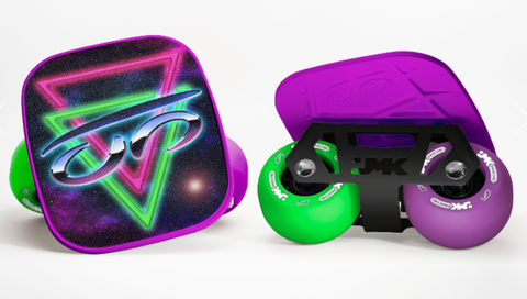 Complete set - Retro Neon - Violet/Green Wheels, Black Trucks, Violet Decks, Retro Neon Grip